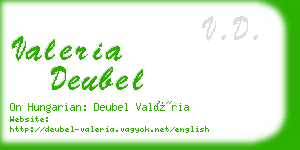 valeria deubel business card